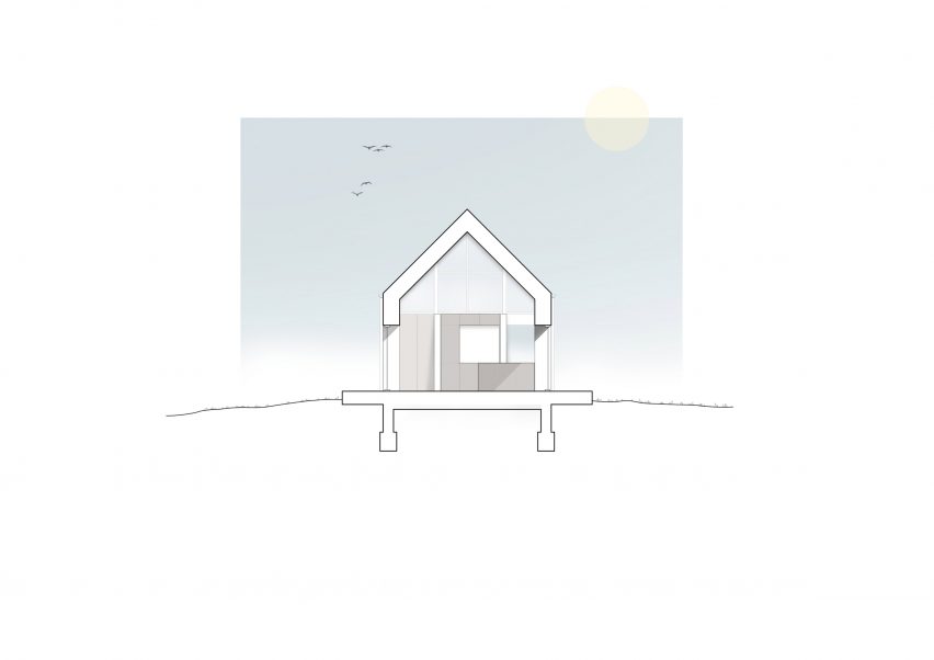 Section of Danish summerhouse by GinnerupArkitekter