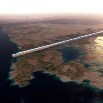 Visual of The Line city in Saudi Arabia