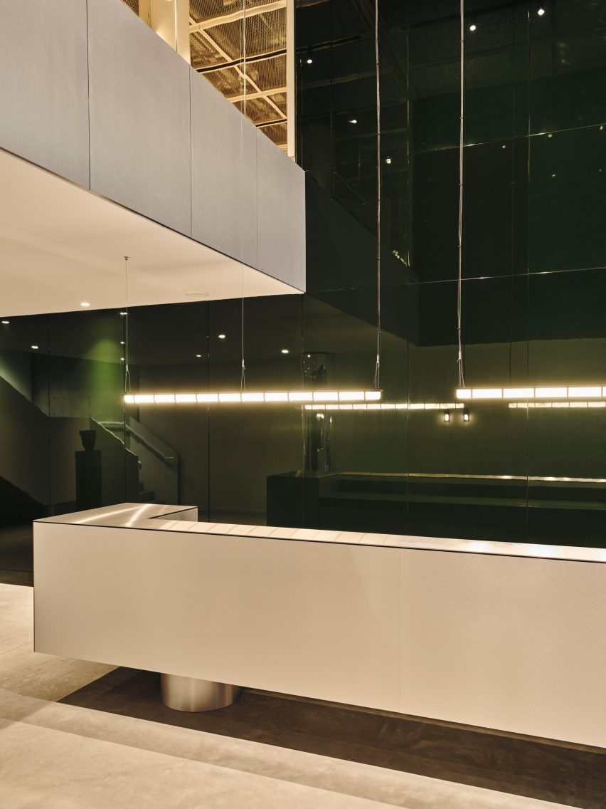 Green gloss walls in TOG at Borough Yards by Studio David Thulstrup