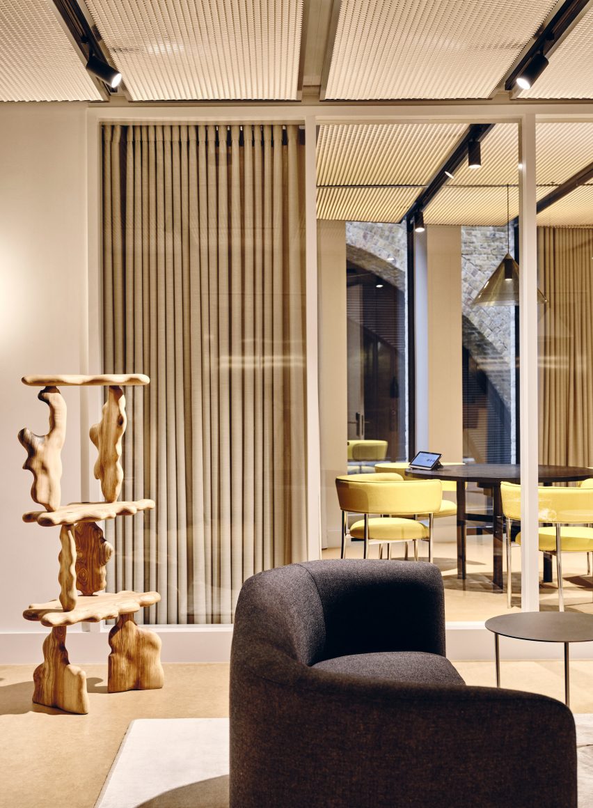Wooden furniture in TOG at Borough Yards by Studio David Thulstrup