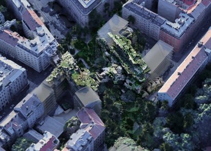 A bird's eye view of an urban environment