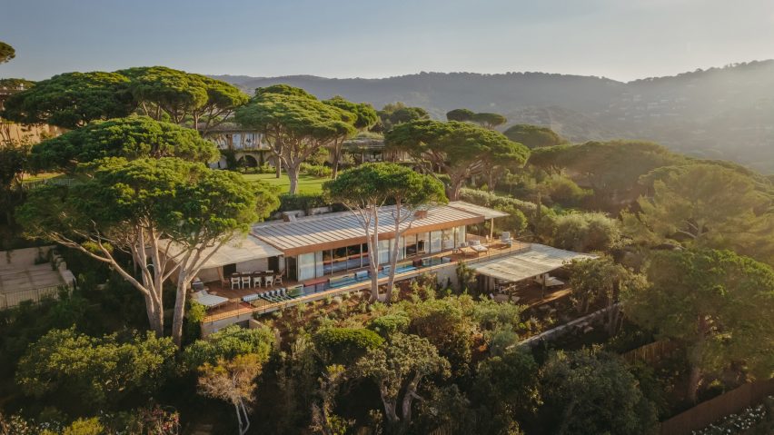 An aerial view of Villa W