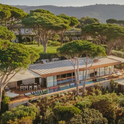 The exterior of Villa W in the countryside