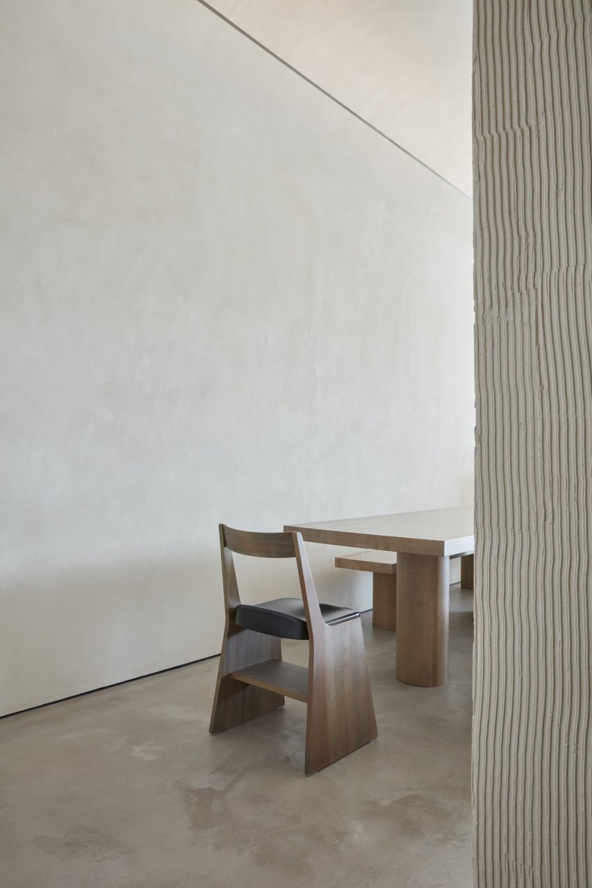 Minimalist interior of VSHD's Orijins coffee shop in Dubai
