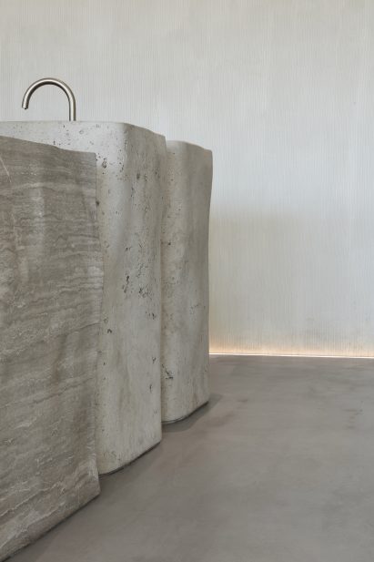 Marble counters in cafe interior VSHD Design
