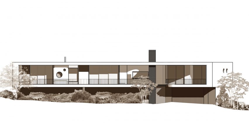 Elevation of Yvette van Zyl's self-designed home