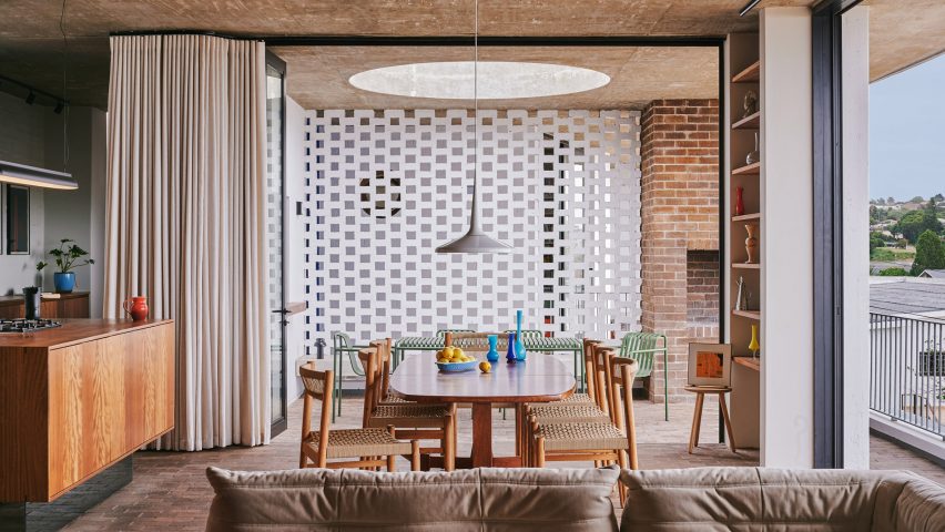 Internal courtyard of Yvette van Zyl's self-designed home