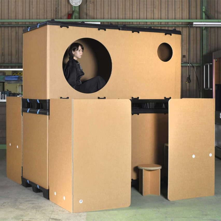Cardboard Sleep Capsule by Atelier Opa