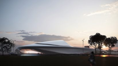 Visual of white cultural building in Chendu