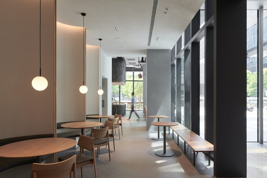 Blue Bottle Coffee Shanghai first floor seating area