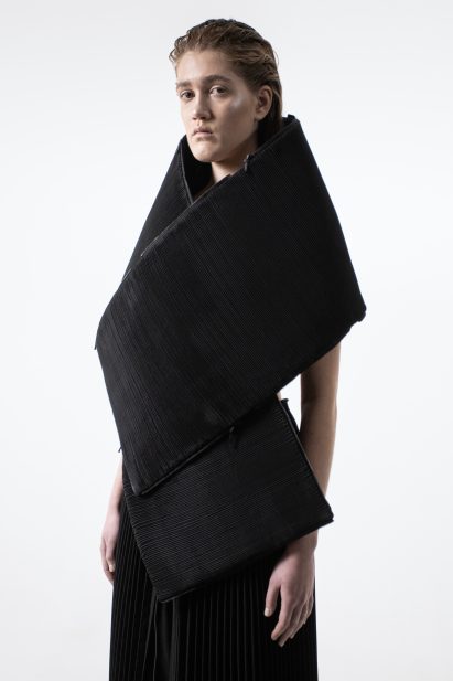 Black transformable garment