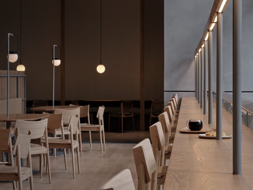 Blue Bottle Coffee Shanghai seatings on second floor