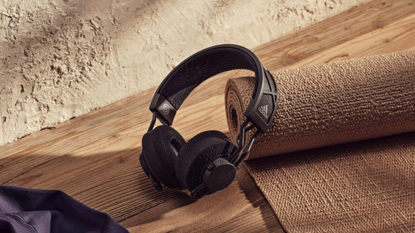A pair of headphones on a wooden surface