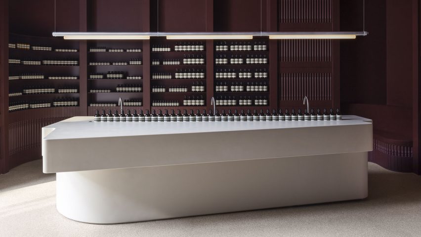 Counter at Aesop Yorkville store