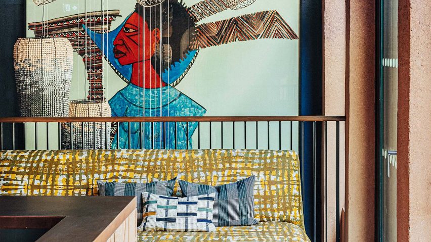 Interiors of The Africa Centre in London, designed by Freehaus