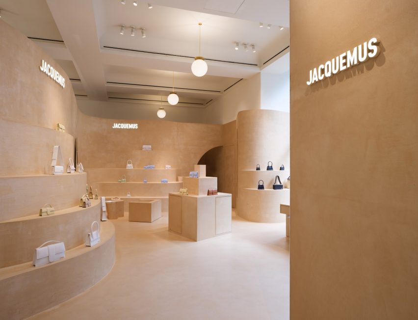AMO recreates "Provence atmosphere" with clay Jacquemus shop-in-shop