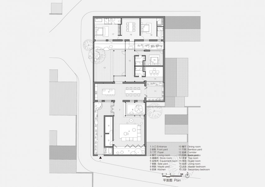 Plan of Mixed House by Arch Studio