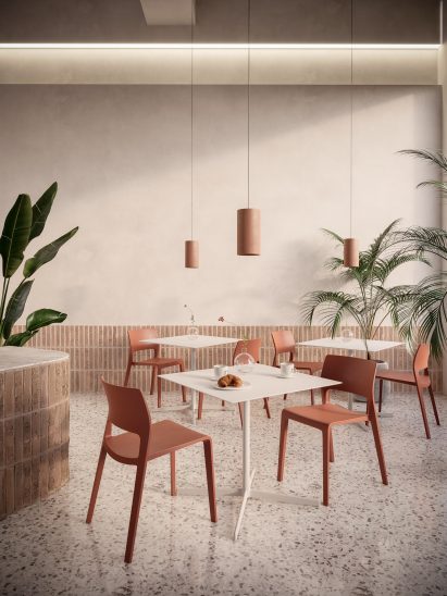 Arper open back chairs