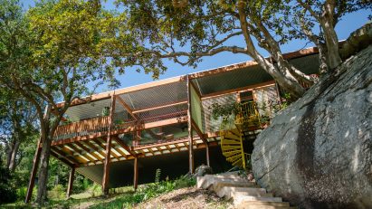 View up to Balmy Palmy House by CplusC Architectural Workshop