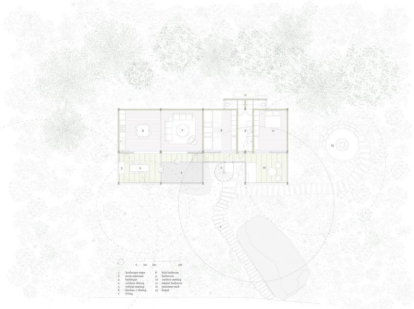 Plan of Balmy Palmy House by CplusC Architectural Workshop