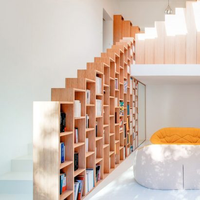 Bookshelf staircase