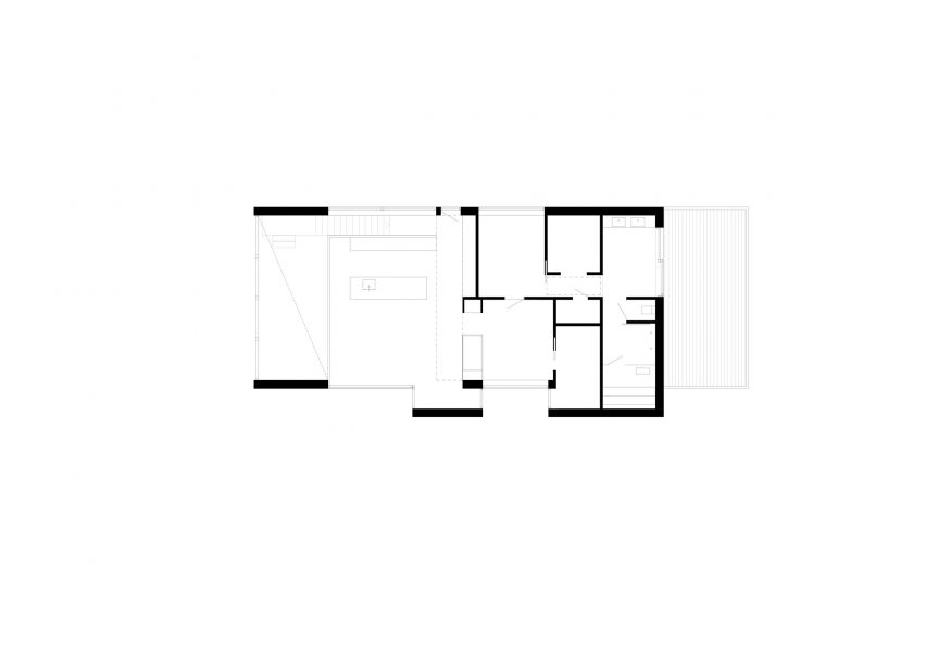 First floor plan of Villa Hovås by Bornstein Lyckefors