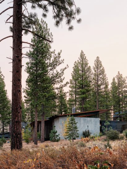 Concrete and weathering steel walls