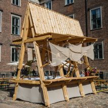 Timber and hemp pavilion bar