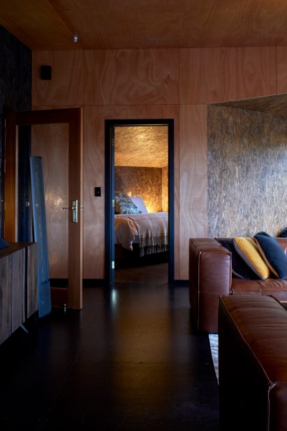 Interior of Coast House on Omaui Beach