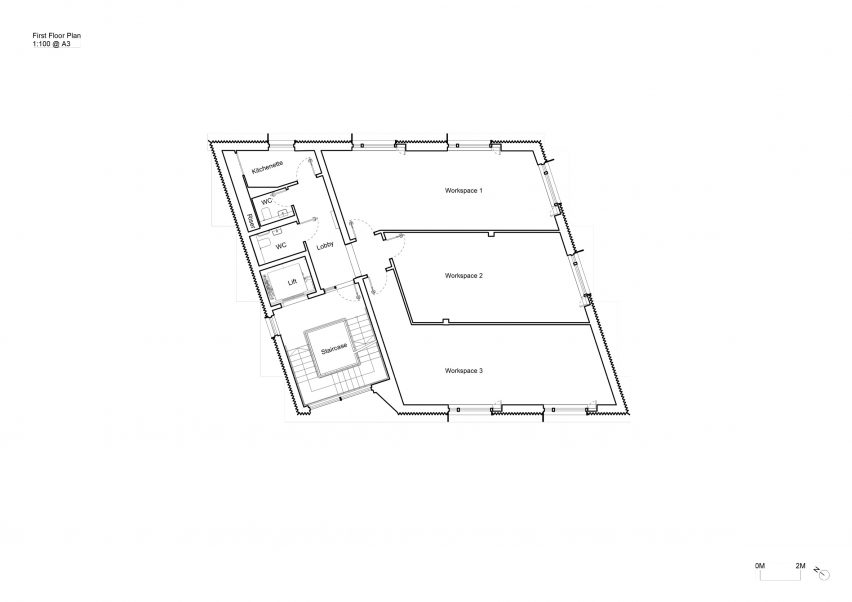 First floor plan of D2 by Mole Architects