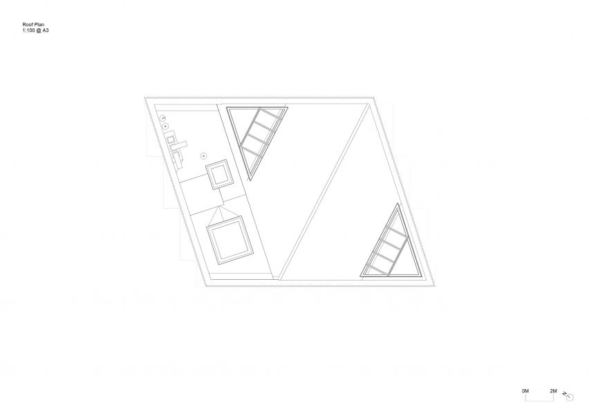 Roof floor plan of D2 by Mole Architects