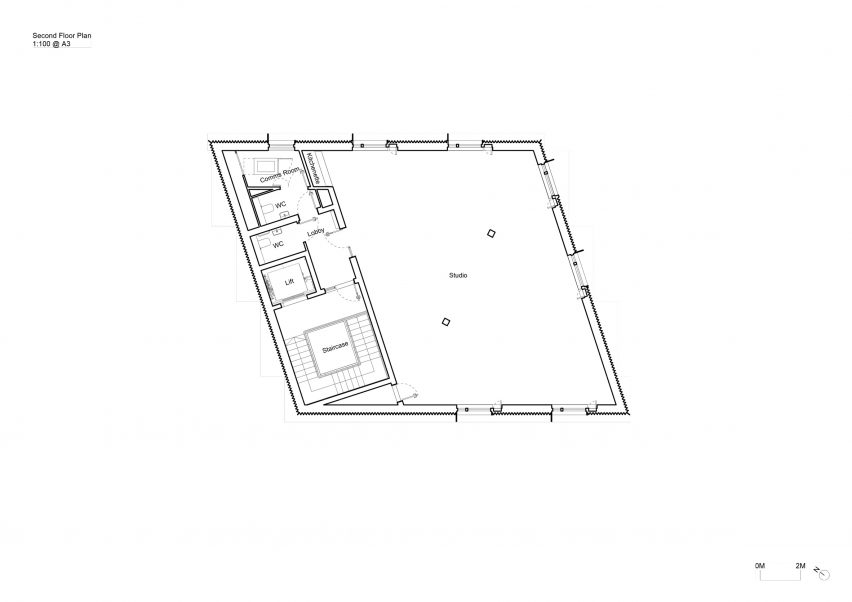 Second floor plan of D2 by Mole Architects