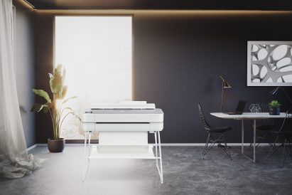 DesignJet plotter by HP in an office