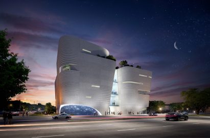 Ennead's Milwaukee Public Museum nightime rendering