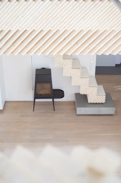 A Shaker style fireplace
