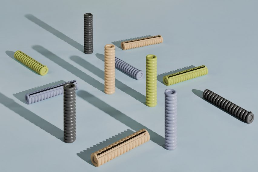 Several colourful cling film dispensers