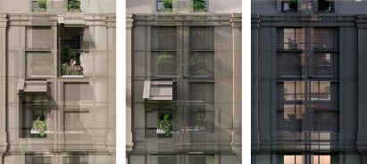 Bronze facade shading Bristol apartments by Groupwork