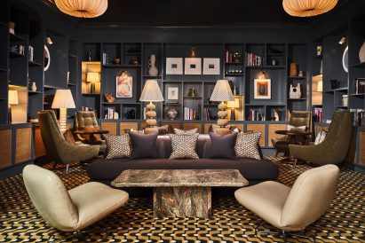 Dark-grey library 