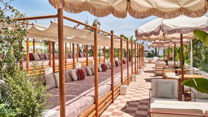 Rooftop lounge area