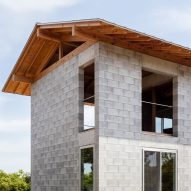 House with exposed blockwork walls