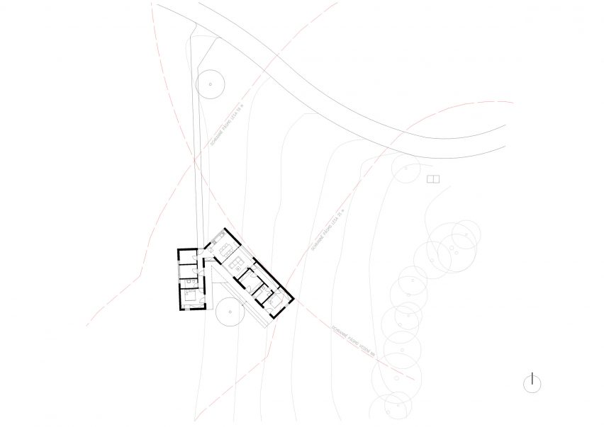 Site plan of House with In-Law Suite by KLAR