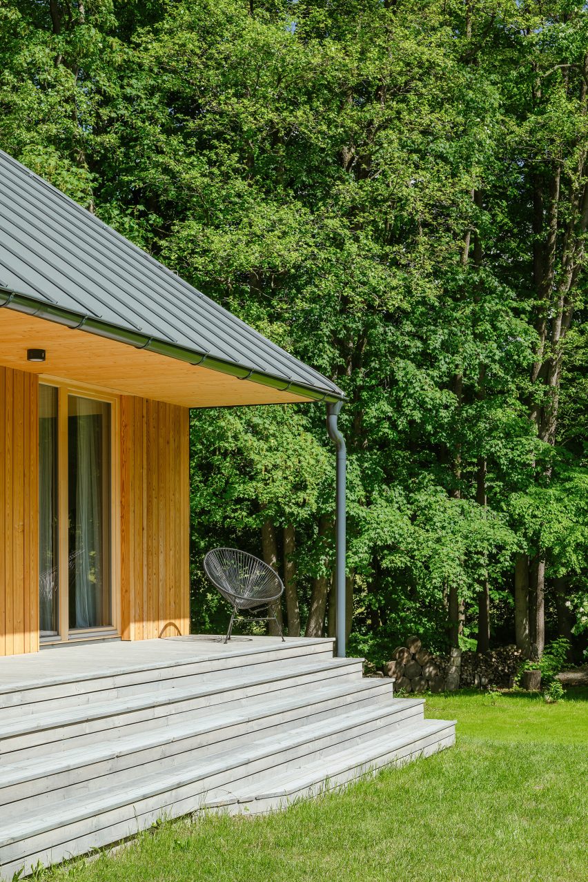 Deck outside of House with In-Law Suite by KLAR