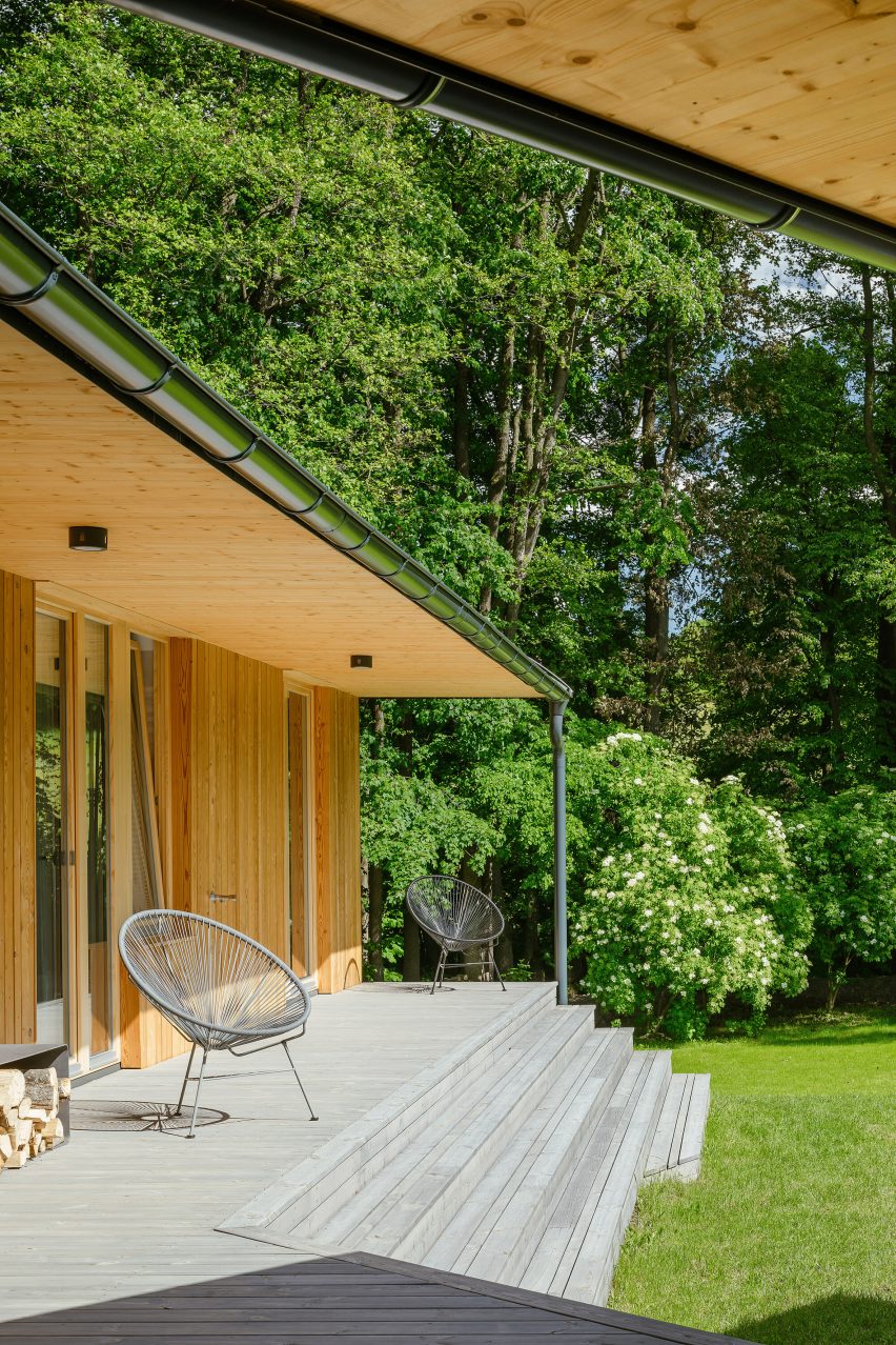 Deck outside of House with In-Law Suite by KLAR