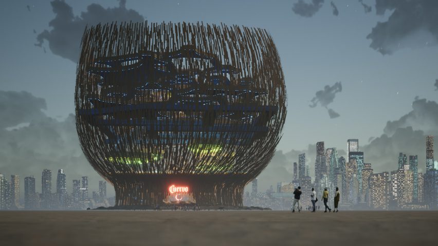Exterior of Jose Cuervo Metadistillery designer by Rojkind, modelled on the roots of an agave plant