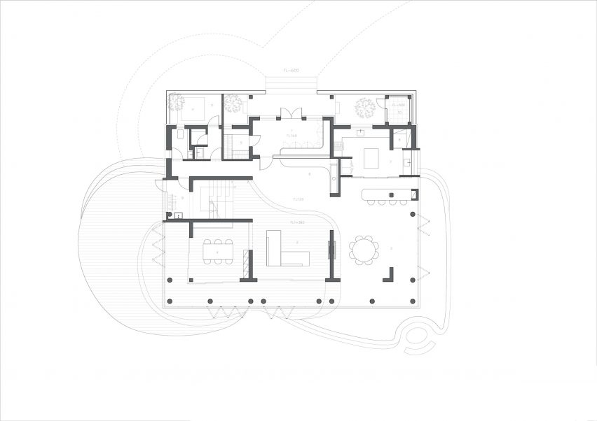 Ground floor plan of Anna Garden House by Kiki Archi