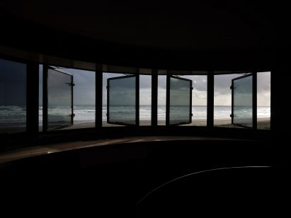 Interior of Te Pae lifeguard tower by Crosson Architects