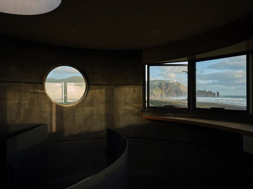 Interior of Te Pae lifeguard tower by Crosson Architects