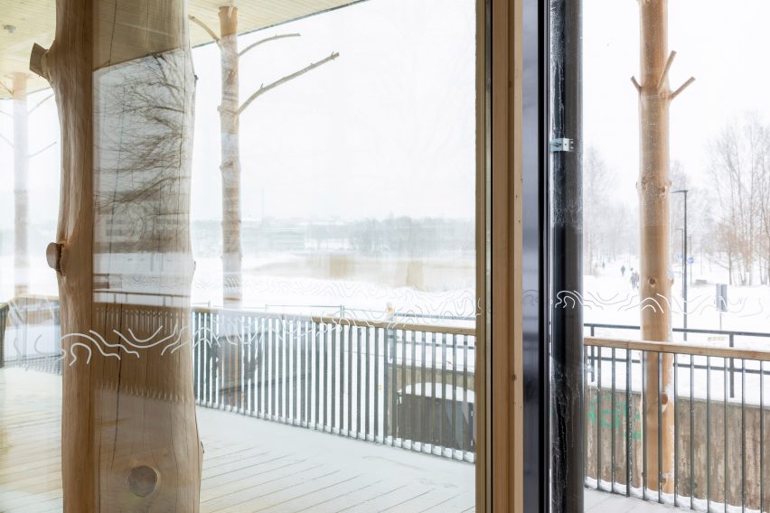 Glazed walls of Little Finlandia