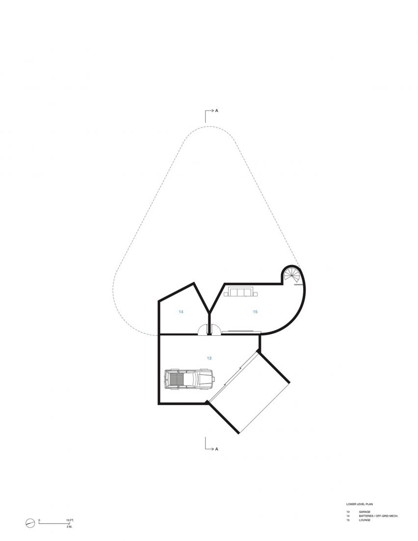 Lower level floor plan