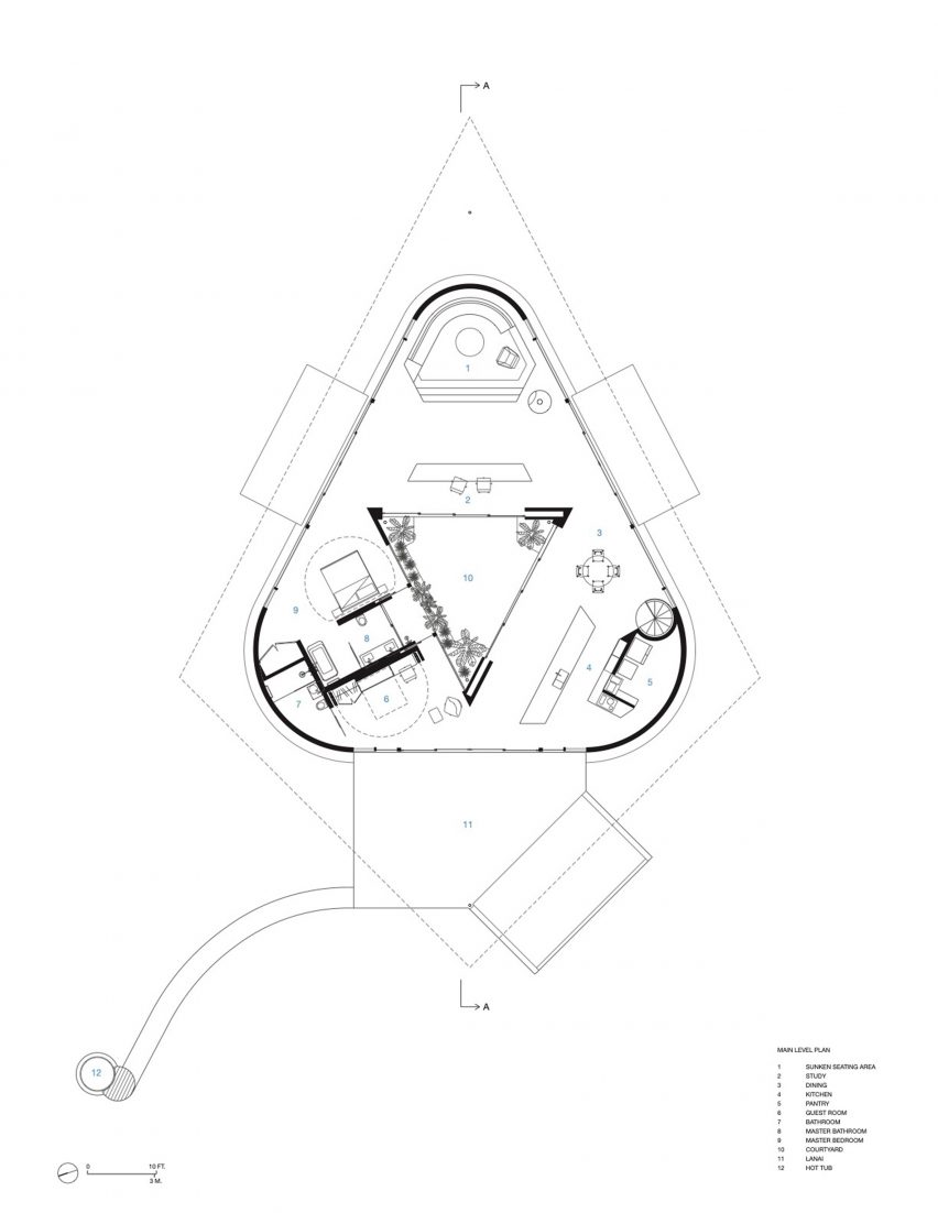 Main level floor plan